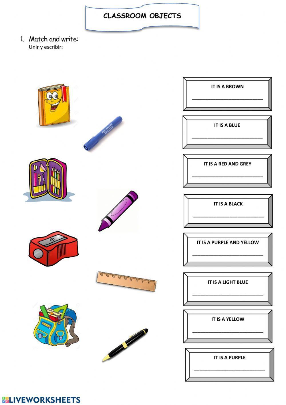Classroom Objects 1