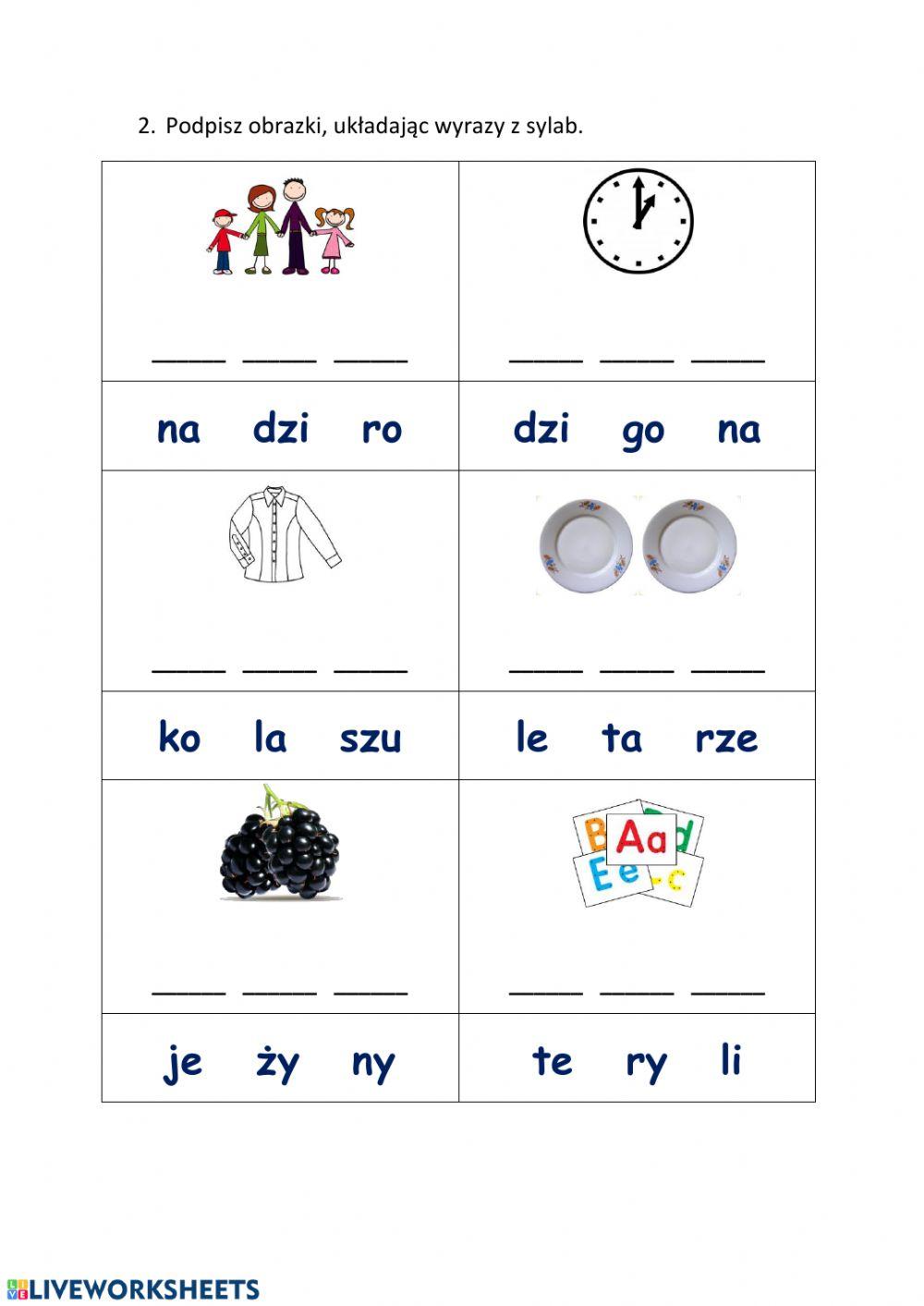 Czytanie sylab otwartych 3