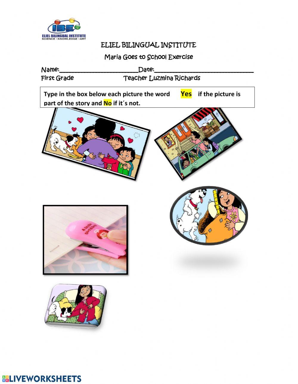 Maria goes to school