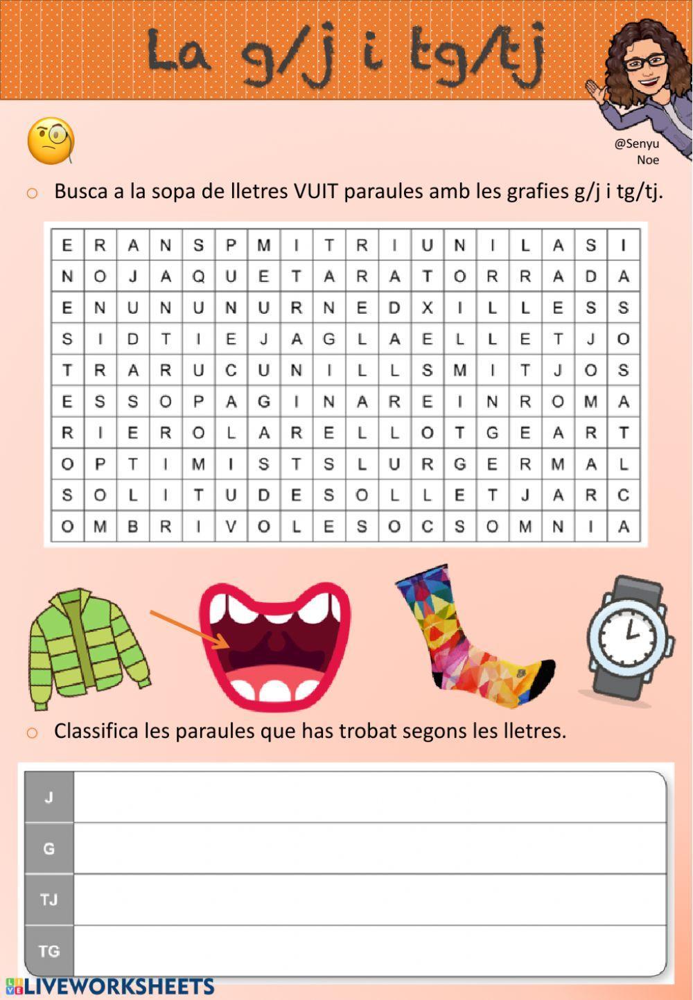 Ortografia g-j i tg-tj