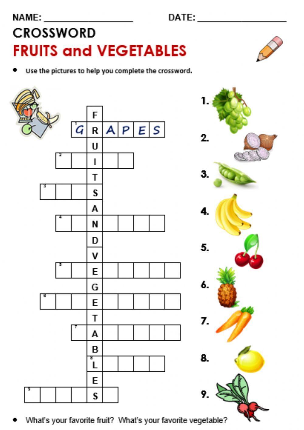 78444 Fruits and Vegetables apsida LiveWorksheets