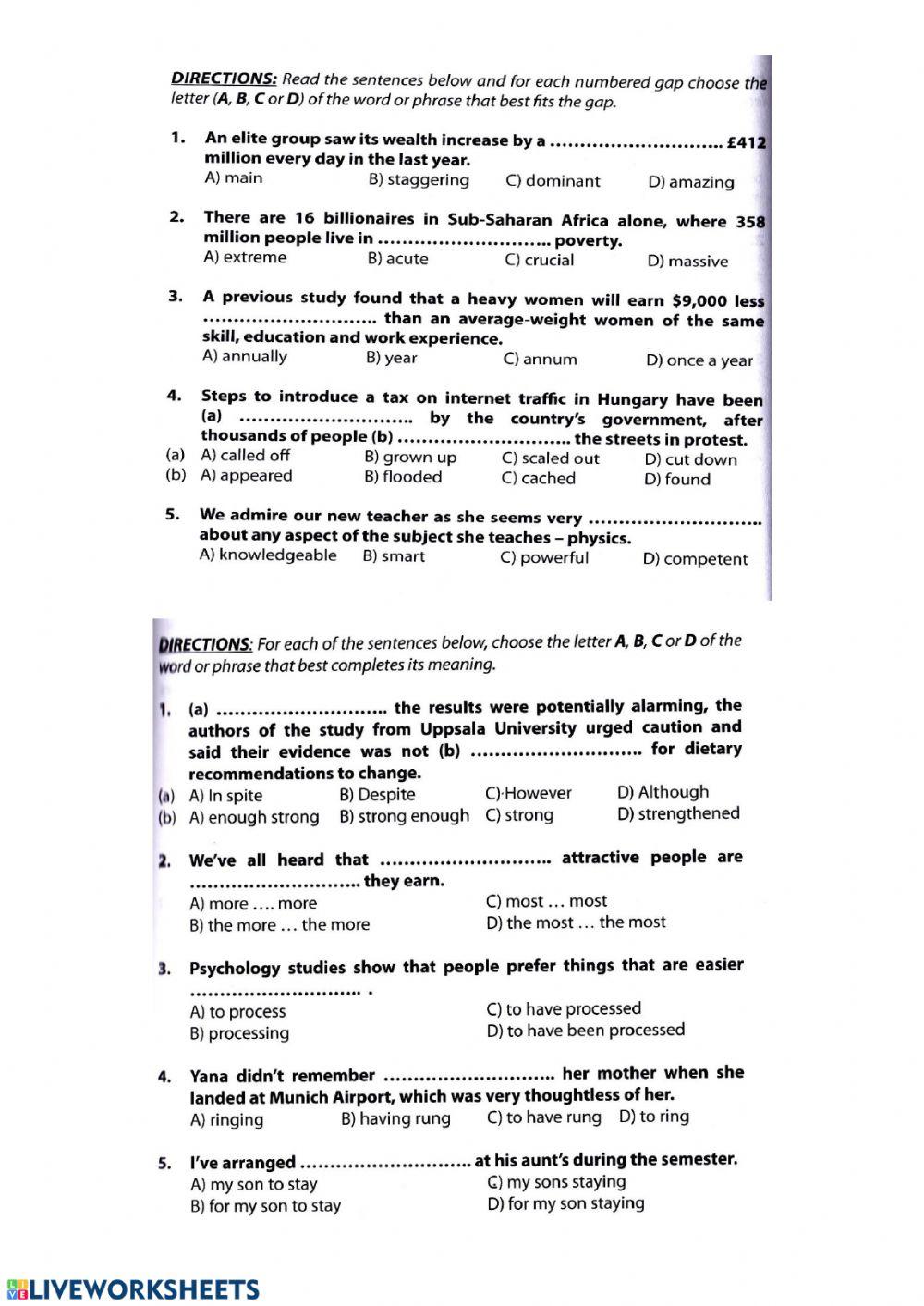 State exam practice 2