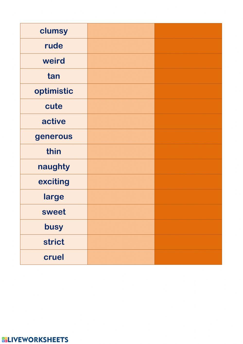 Adjectives, Degrees of comparison