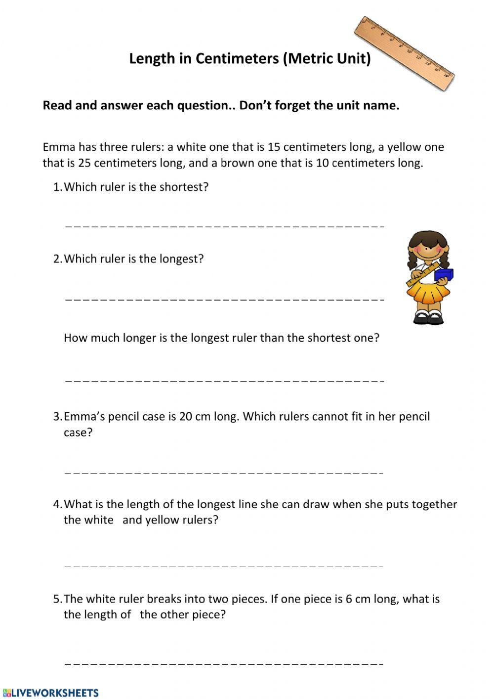 Basic Units of Measurement worksheet | Live Worksheets