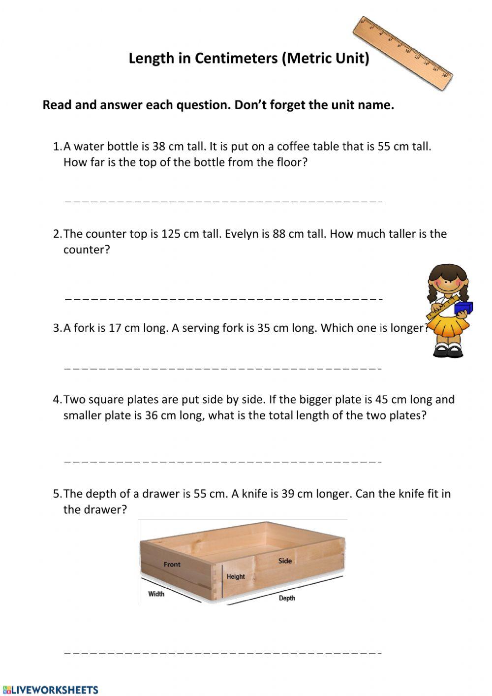 Basic Units of Measurement interactive worksheet Live Worksheets