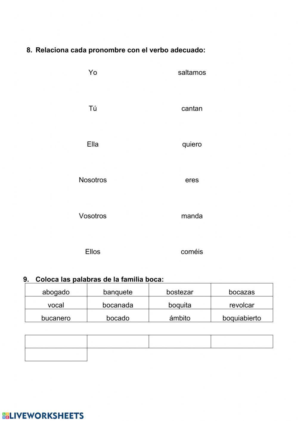 Ortografía g- j y diéresis worksheet | Live Worksheets