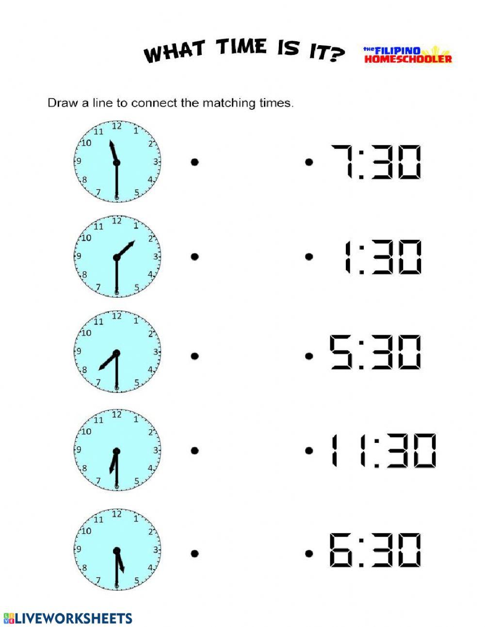 Telling time by half hour shoshana miller pennerman