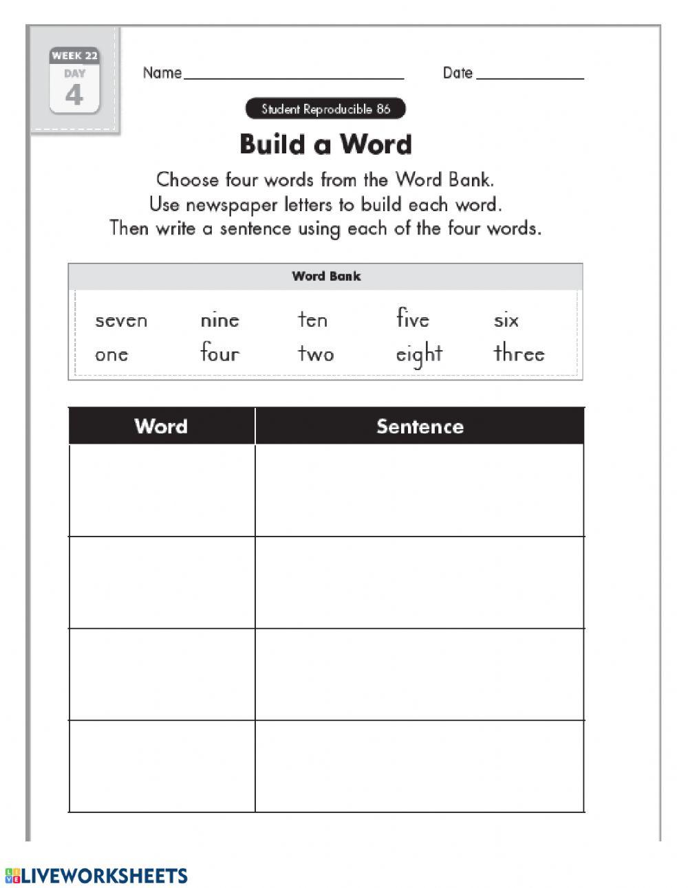 Sight Words - Week 22