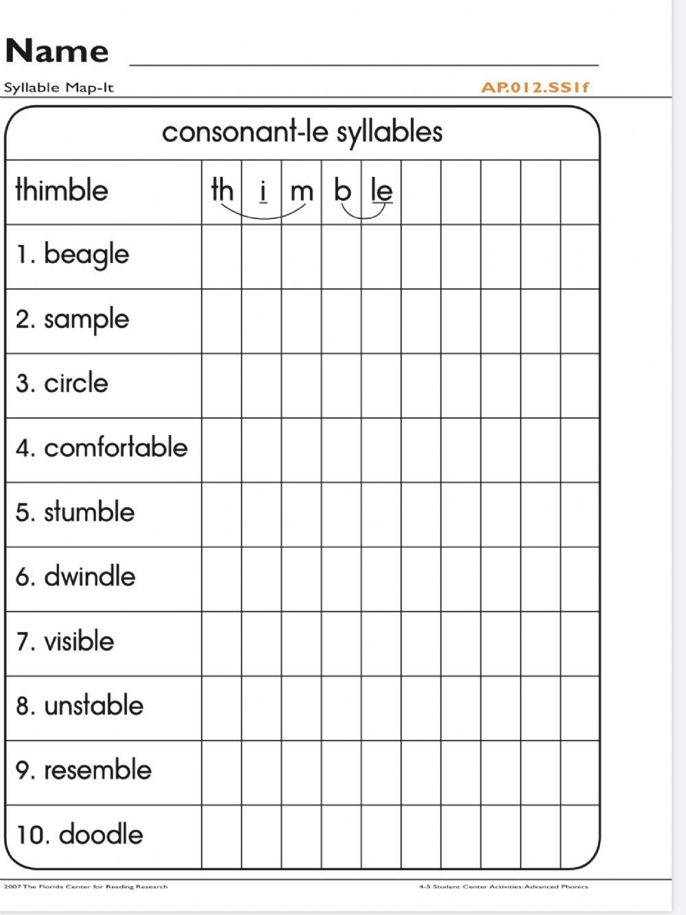 consonant le | Jerica Watson | Live Worksheets