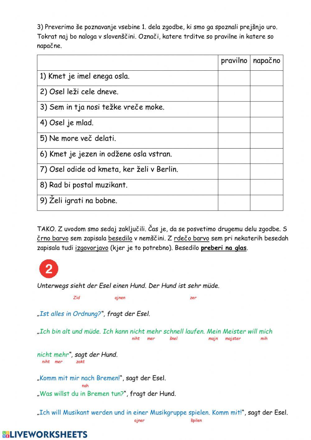 Die Bremer Stadtmusikanten - 2. Teil