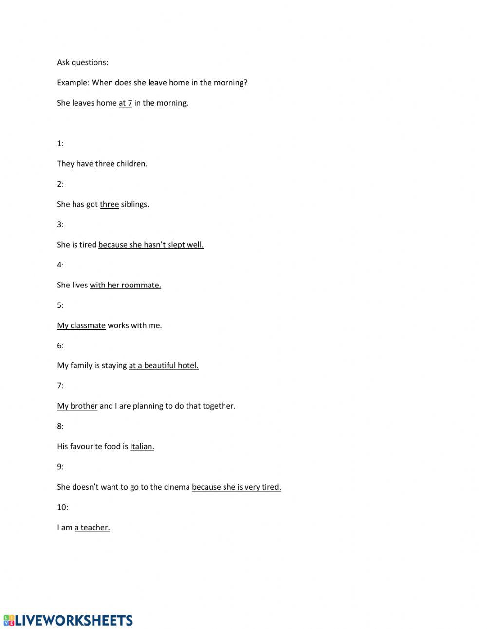 Present Simple and Continuous Questions