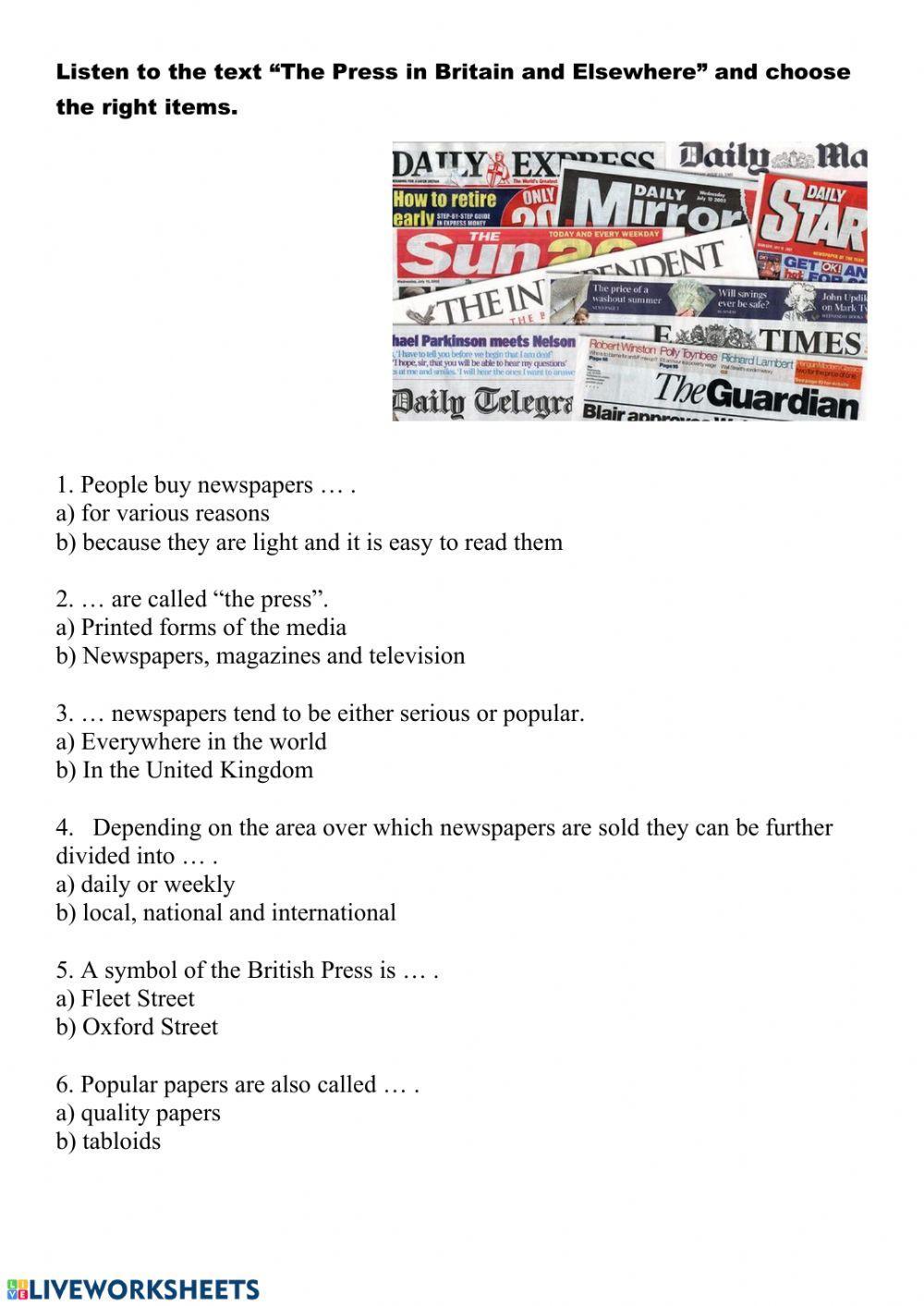 The Press in Britain (audio)