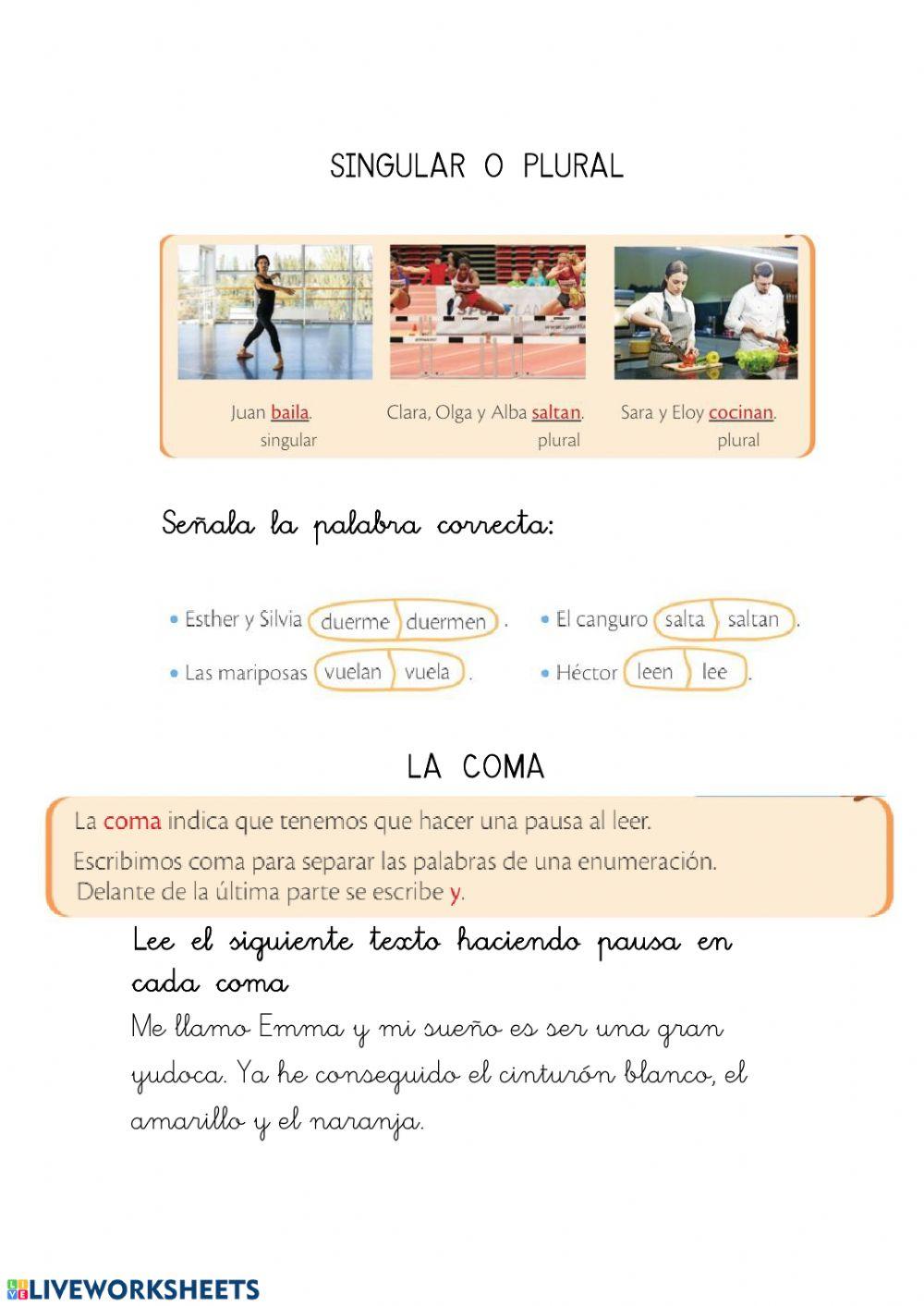 Sinónimos y la coma