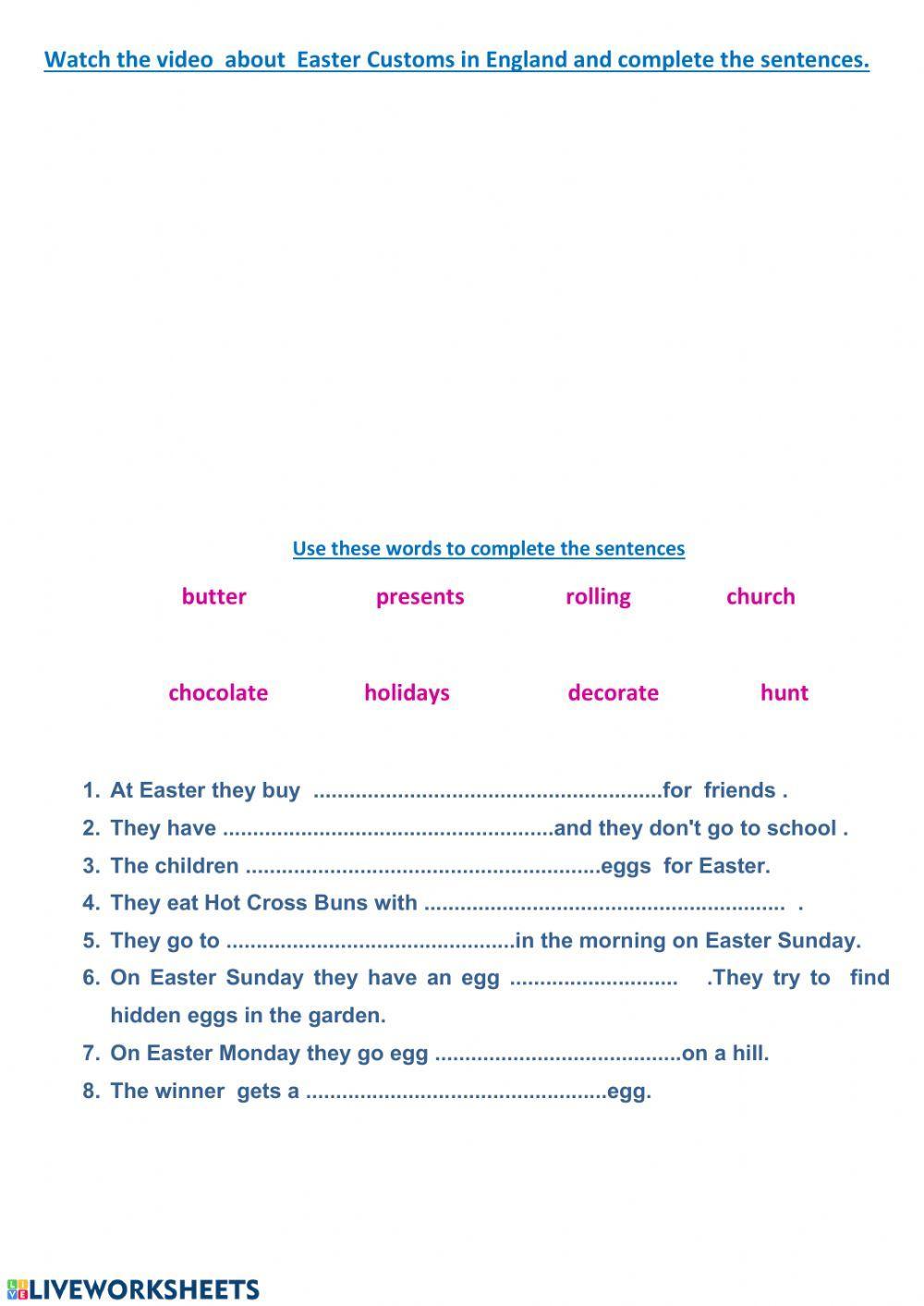 Easter customs in  England