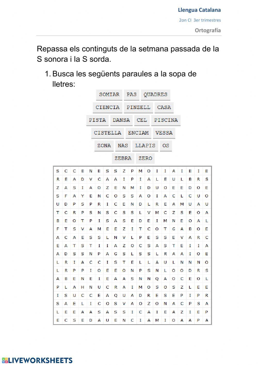 La essa sorda i la essa sonora