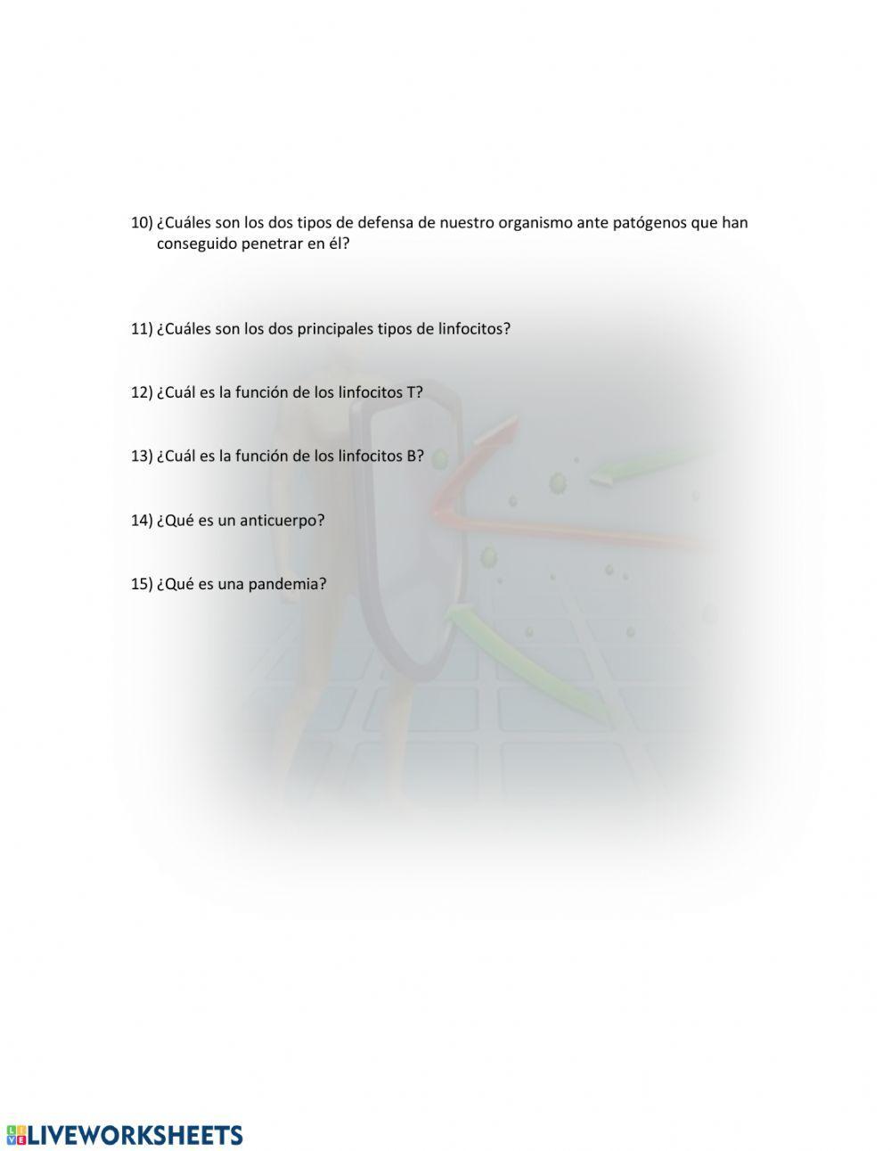 Salud y enfermedad. El sistema inmune