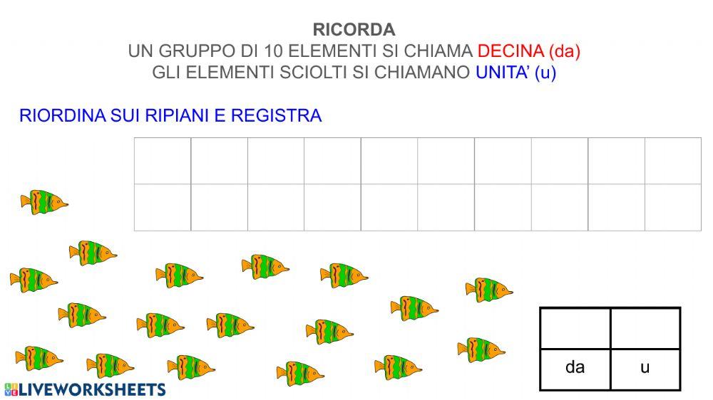Riordina, conta e registra