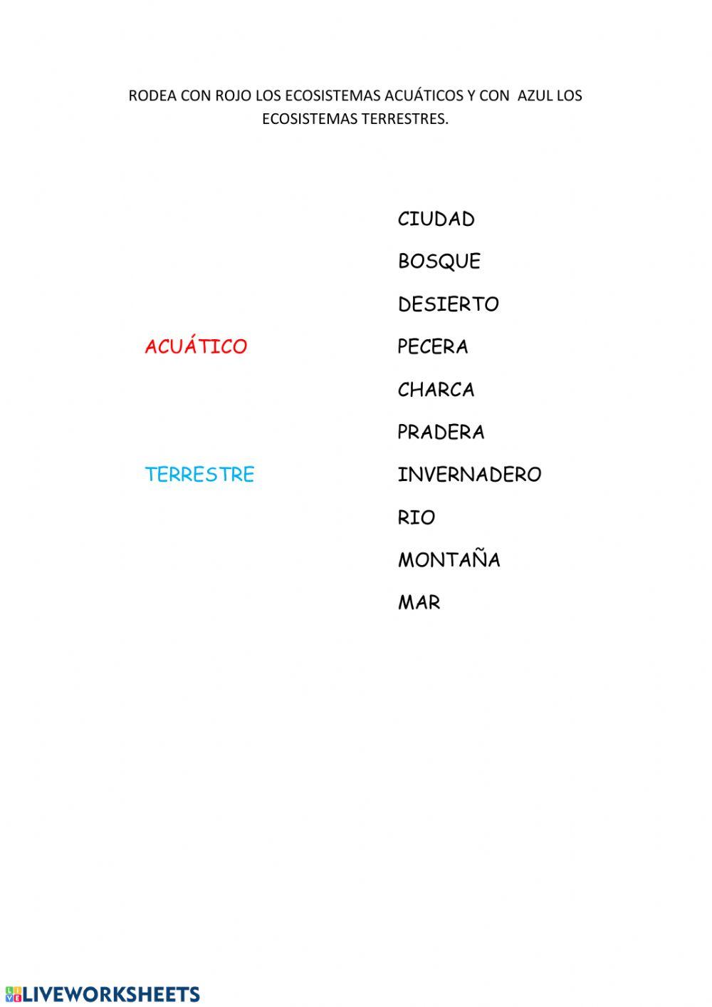 Tipos de ecosistemas