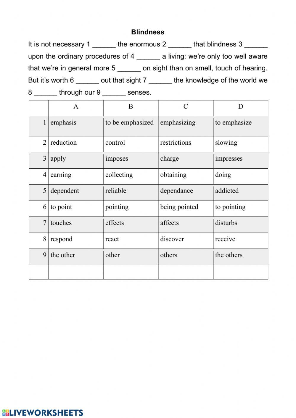 Multiple choice test. ZNO UA
