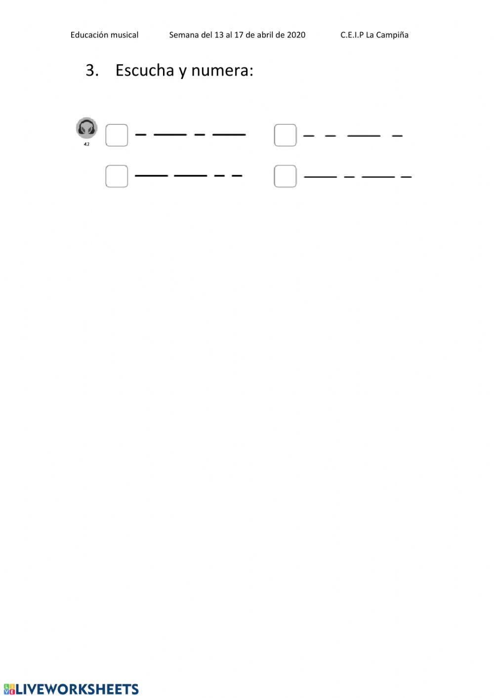 Sonidos cortos y largo