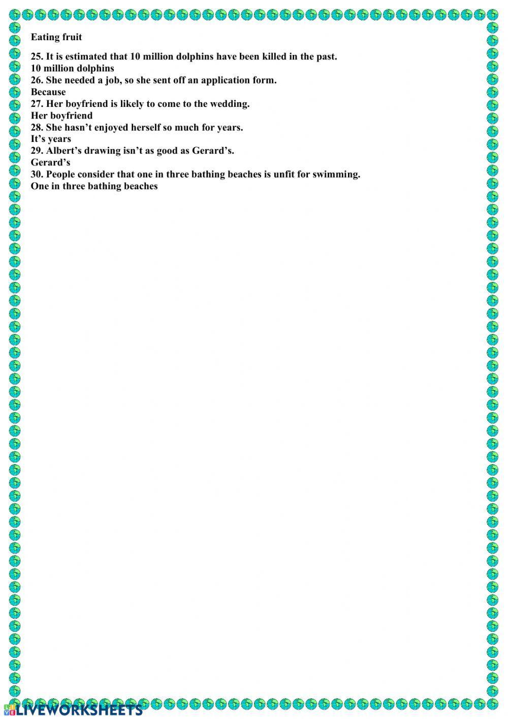 Rephrasing bachillerato