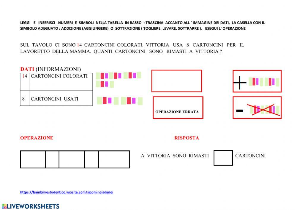 Problema : addizione o sottrazione?