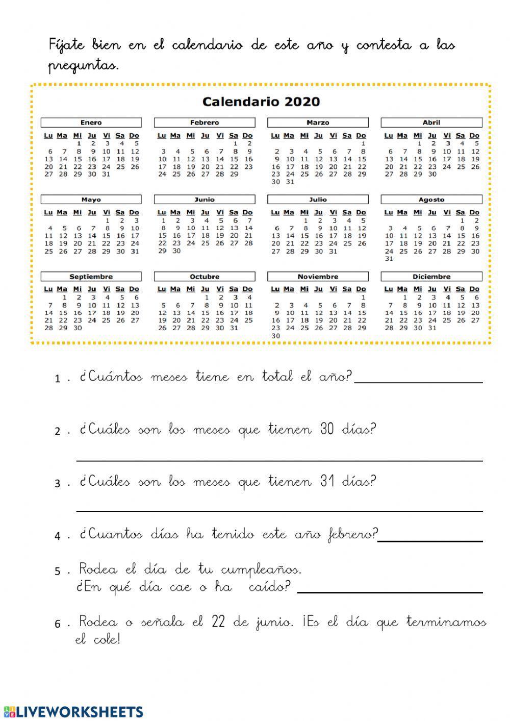 Calendario 2020 Calendario 2020
