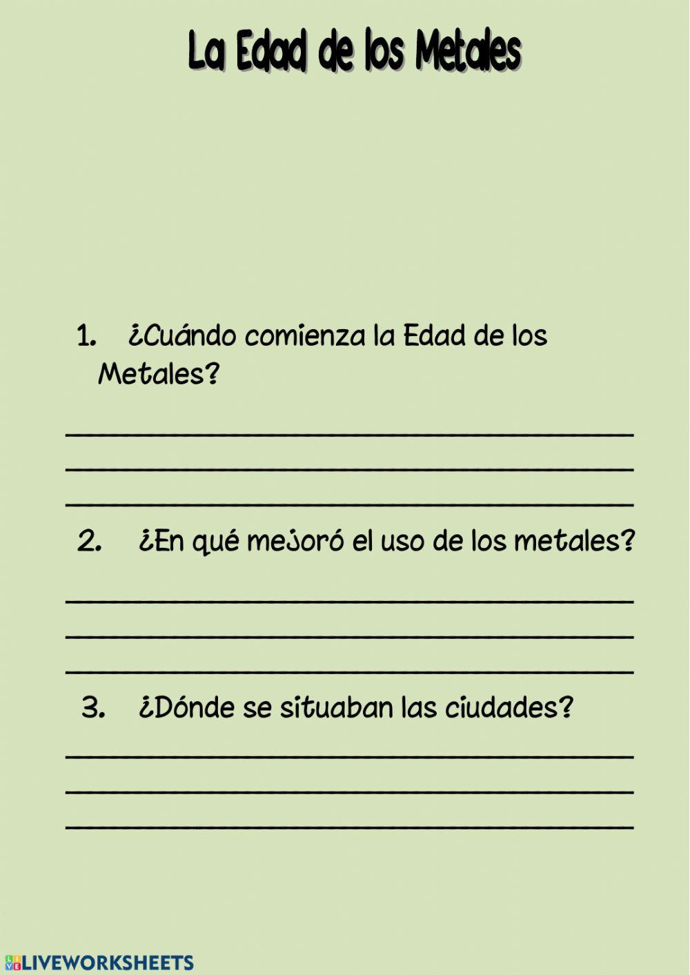 La Edad de los Metales