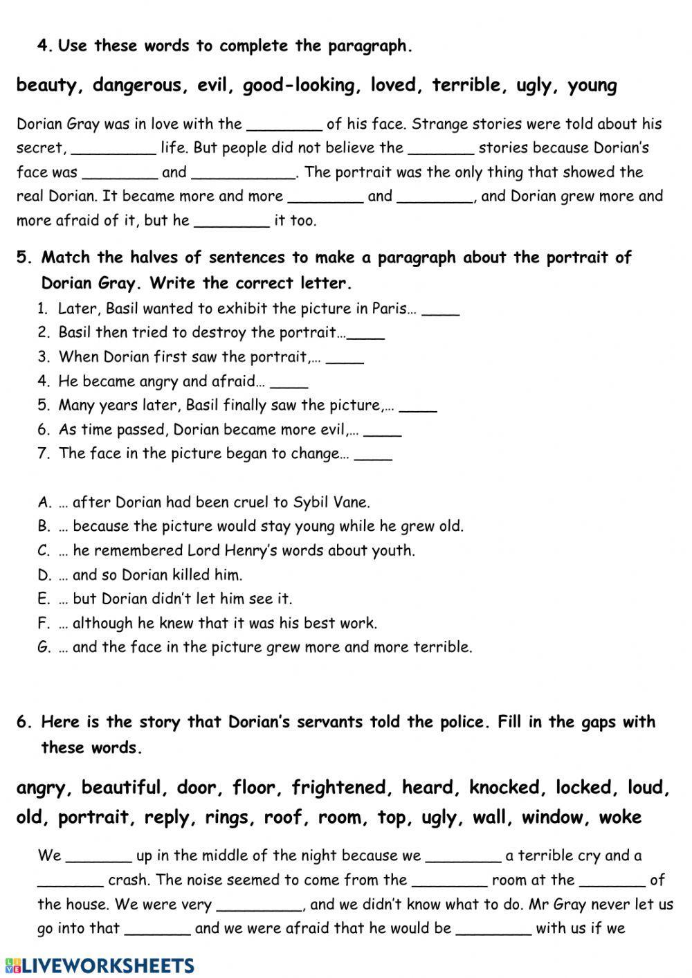 The Picture of Dorian Gray - REVISION