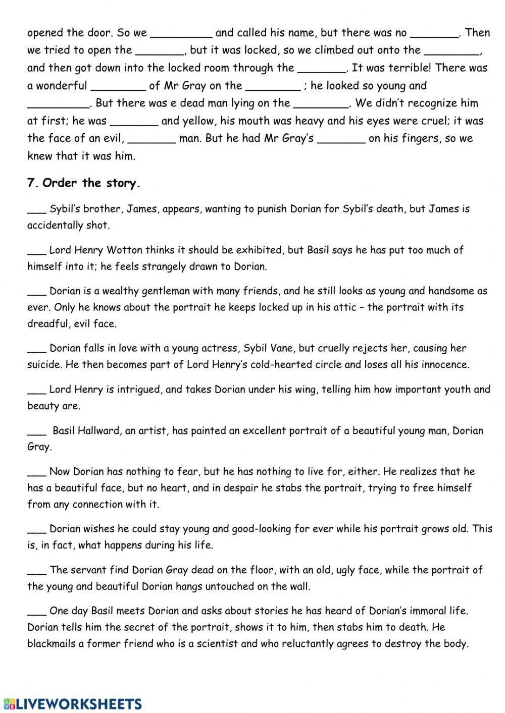 The Picture of Dorian Gray - REVISION