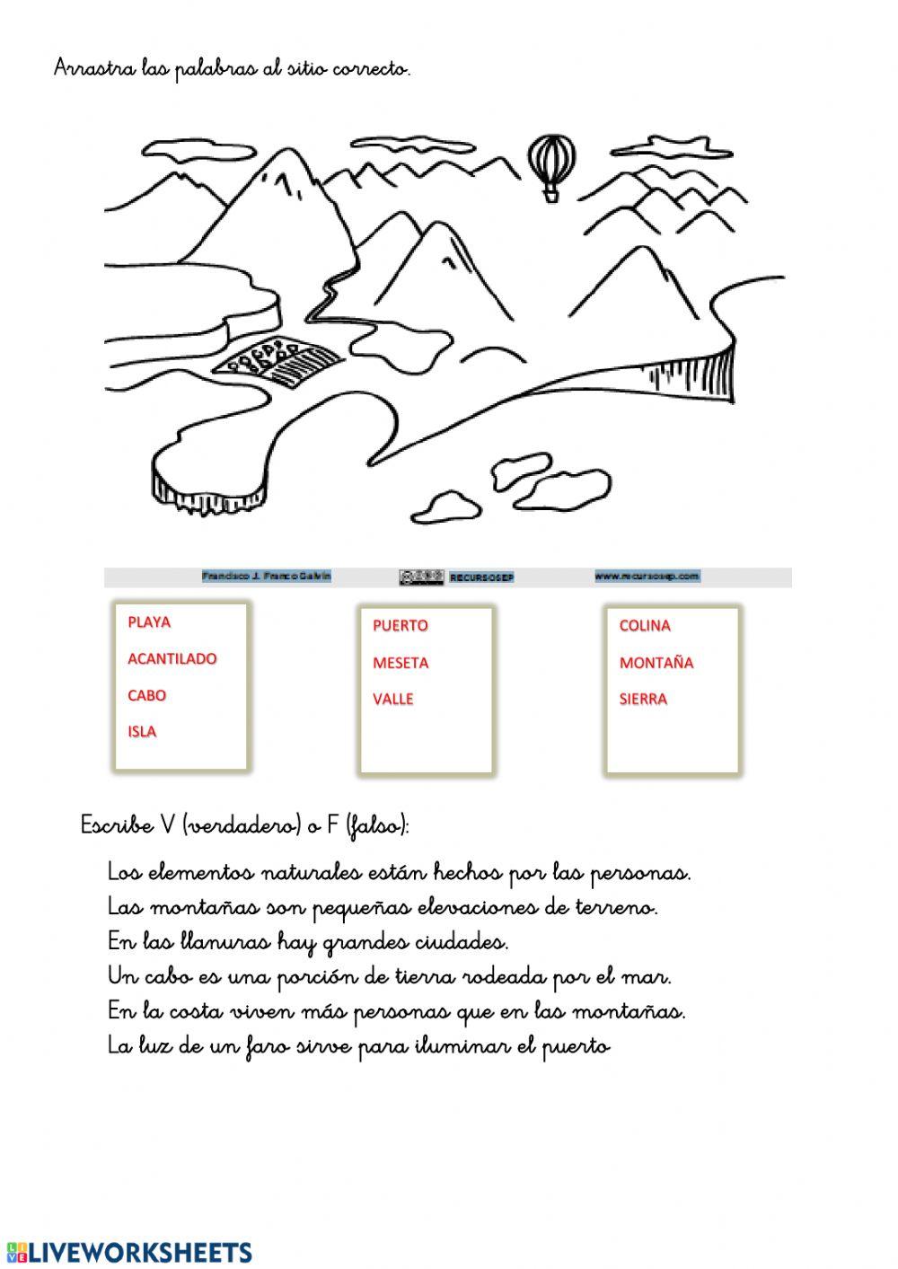 actividades ccss tema 6 los paisajes