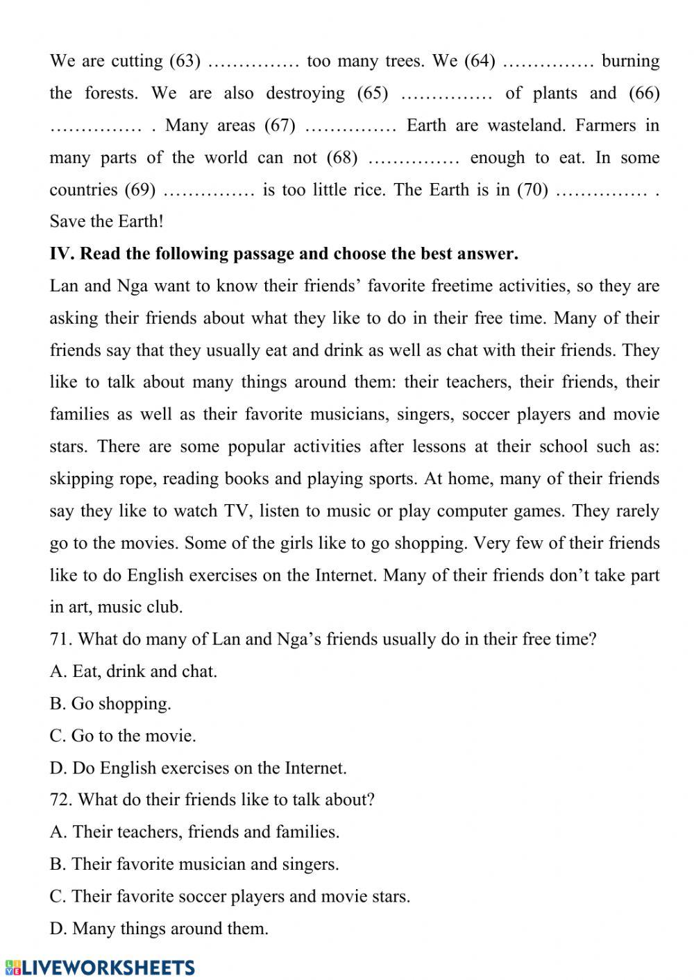 Exam practice test 5