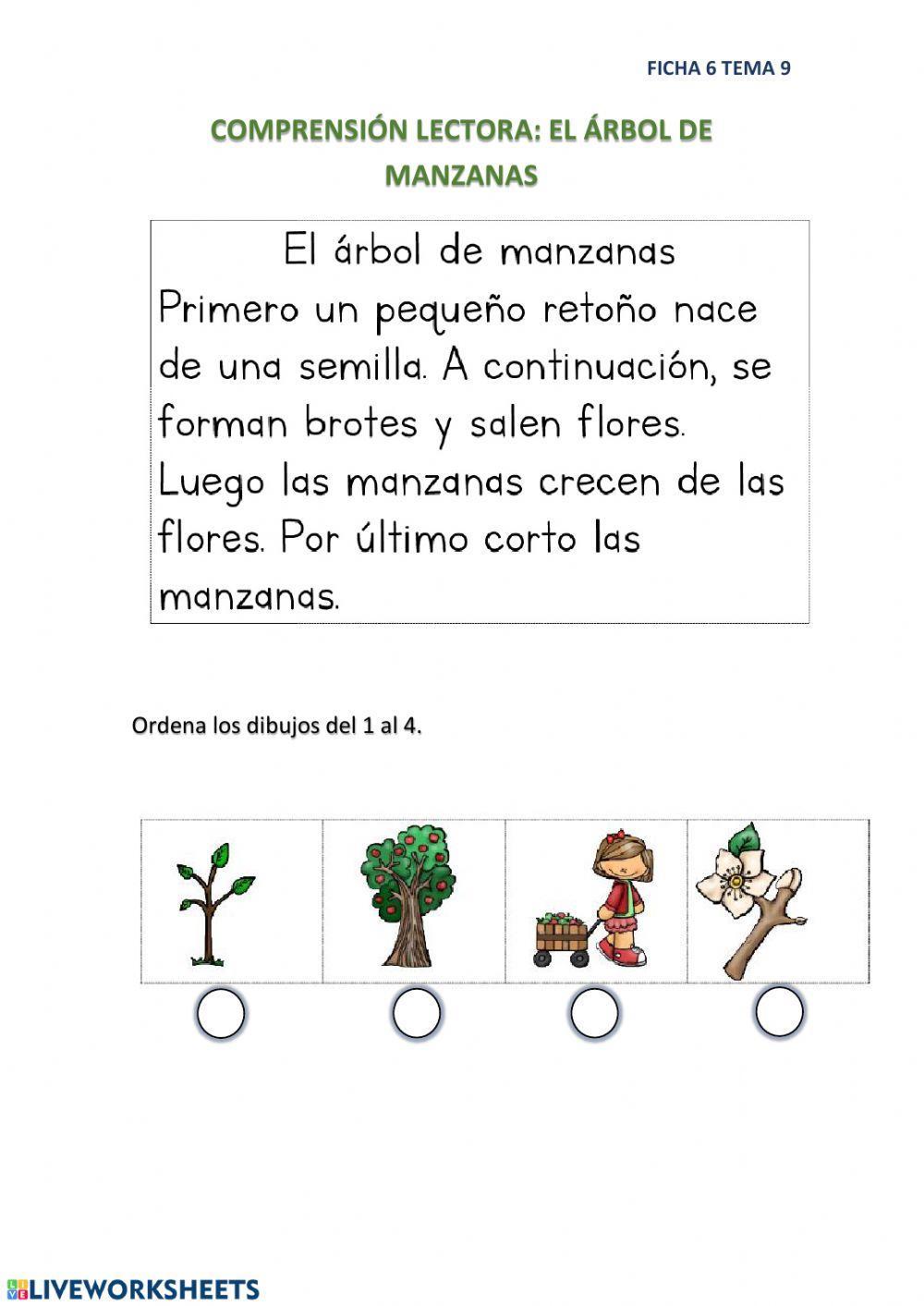Comprensión Lectora: El árbol de manzanas