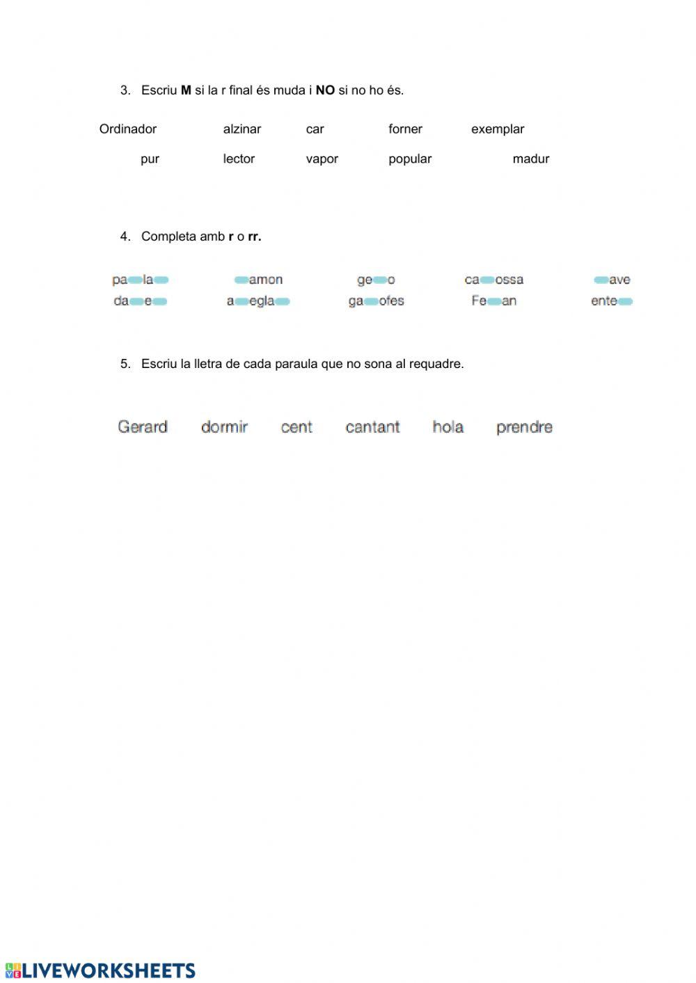 Sons de la R i consonats mudes