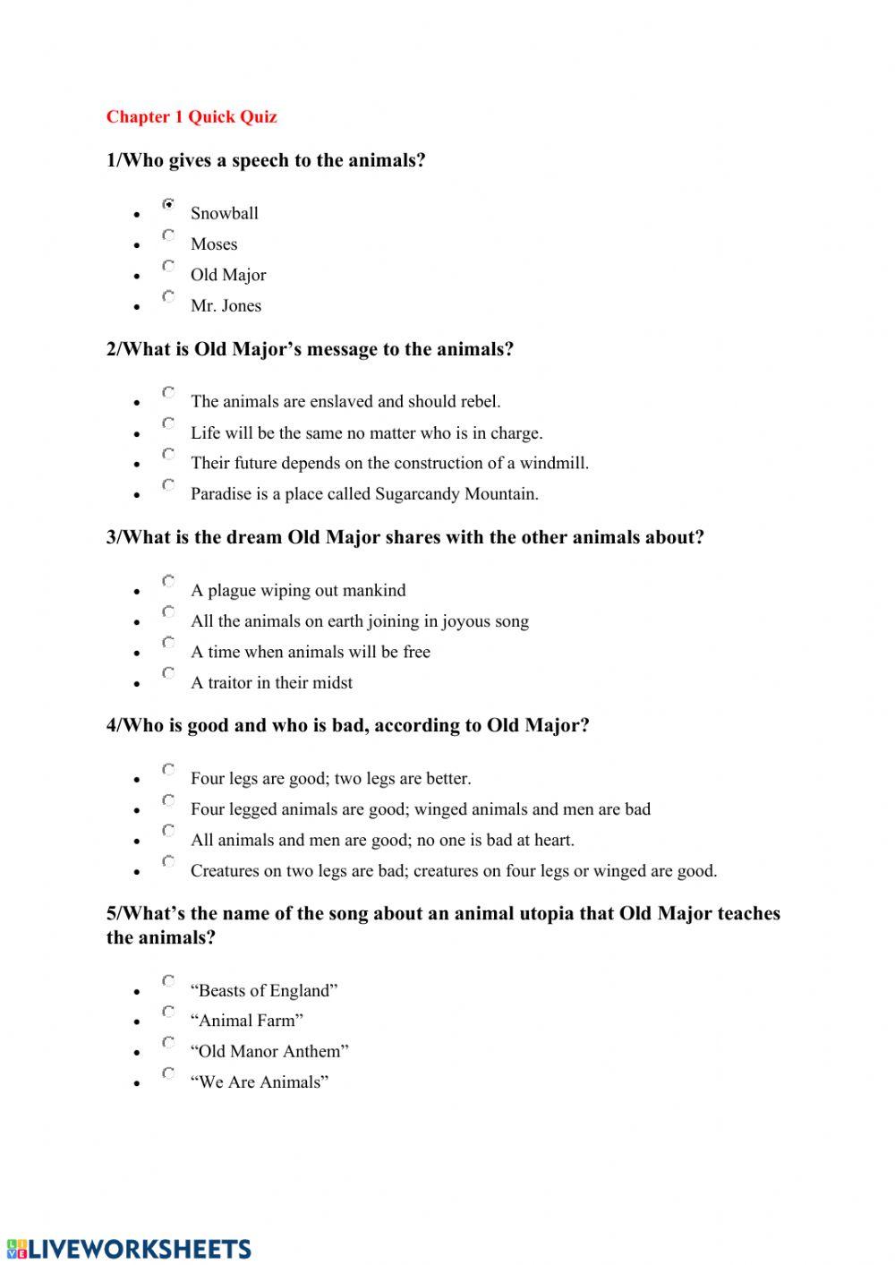 Animal Farm Chapter 1 Online Exercise For Live Worksheets animal-farm-chapter-1-online-exercise-for-live-worksheets