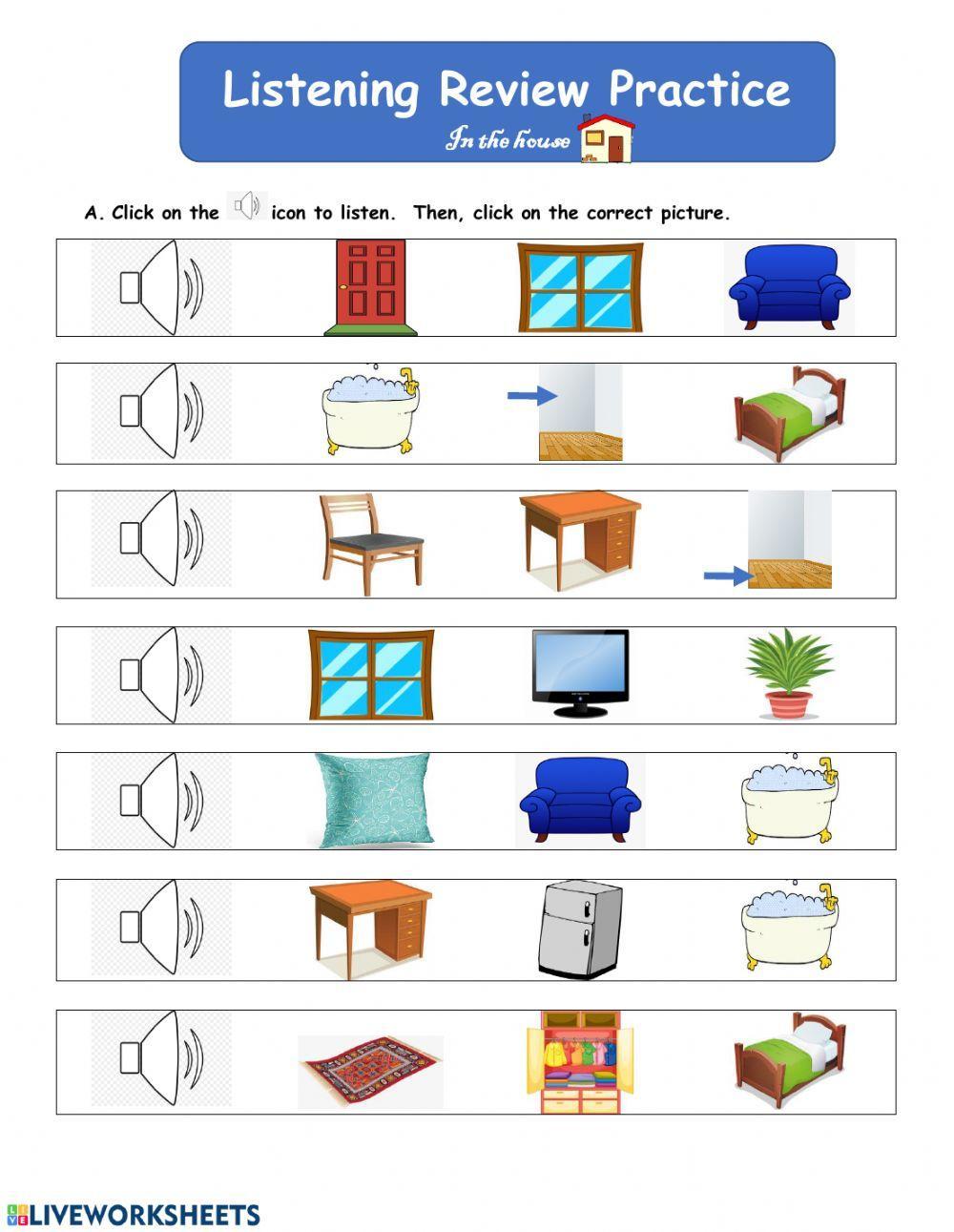 Listening Review Practice: In the house