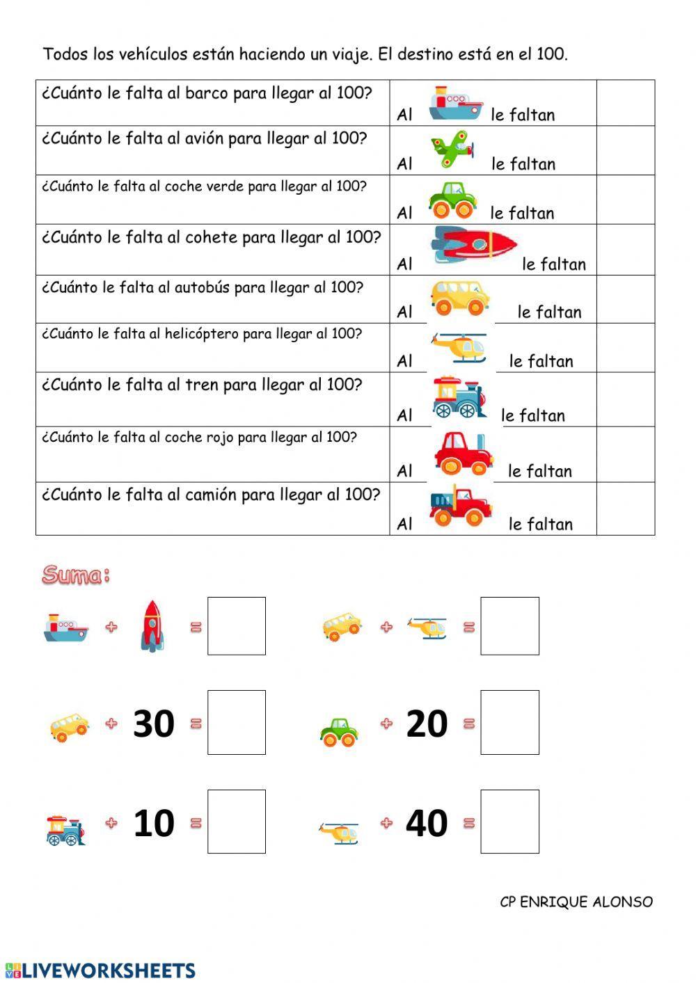 Adivina quien soy. tabla del 100