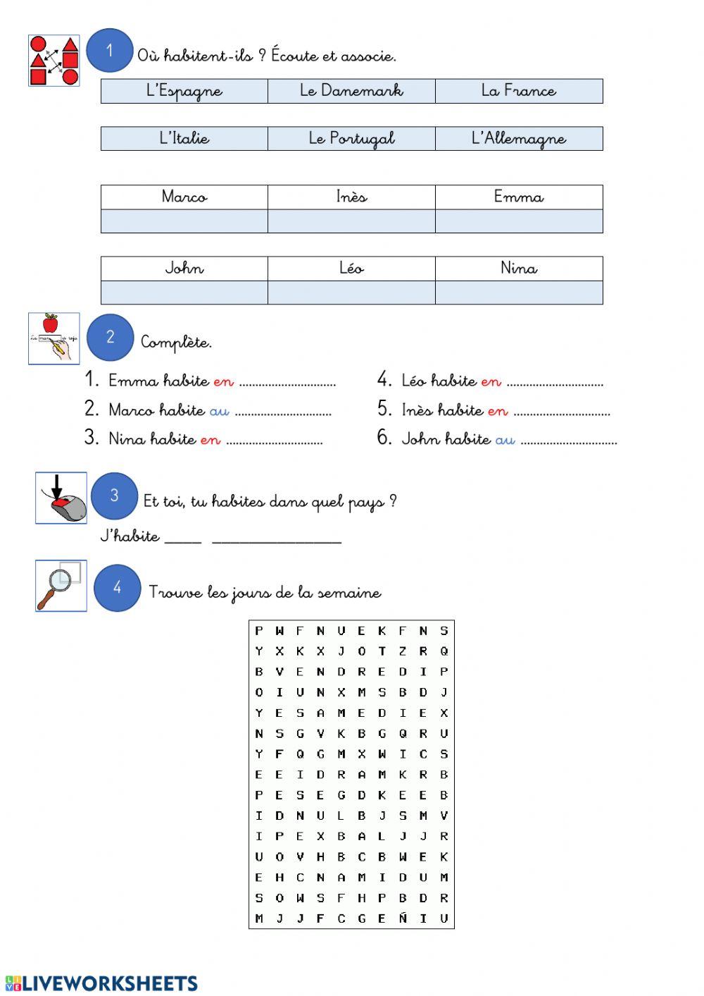 Ficha 1 4º primaria