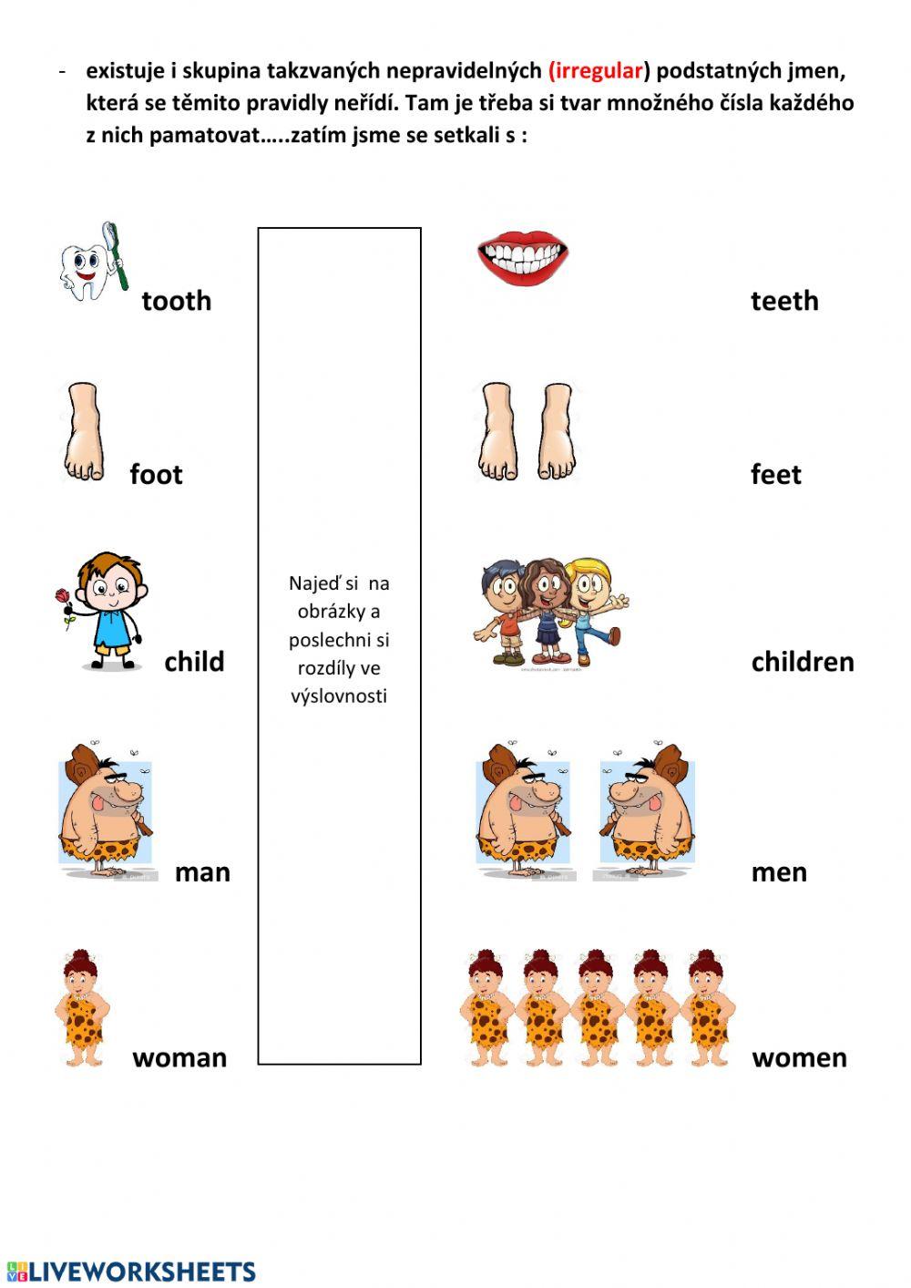 Množné číslo podstatných jmen