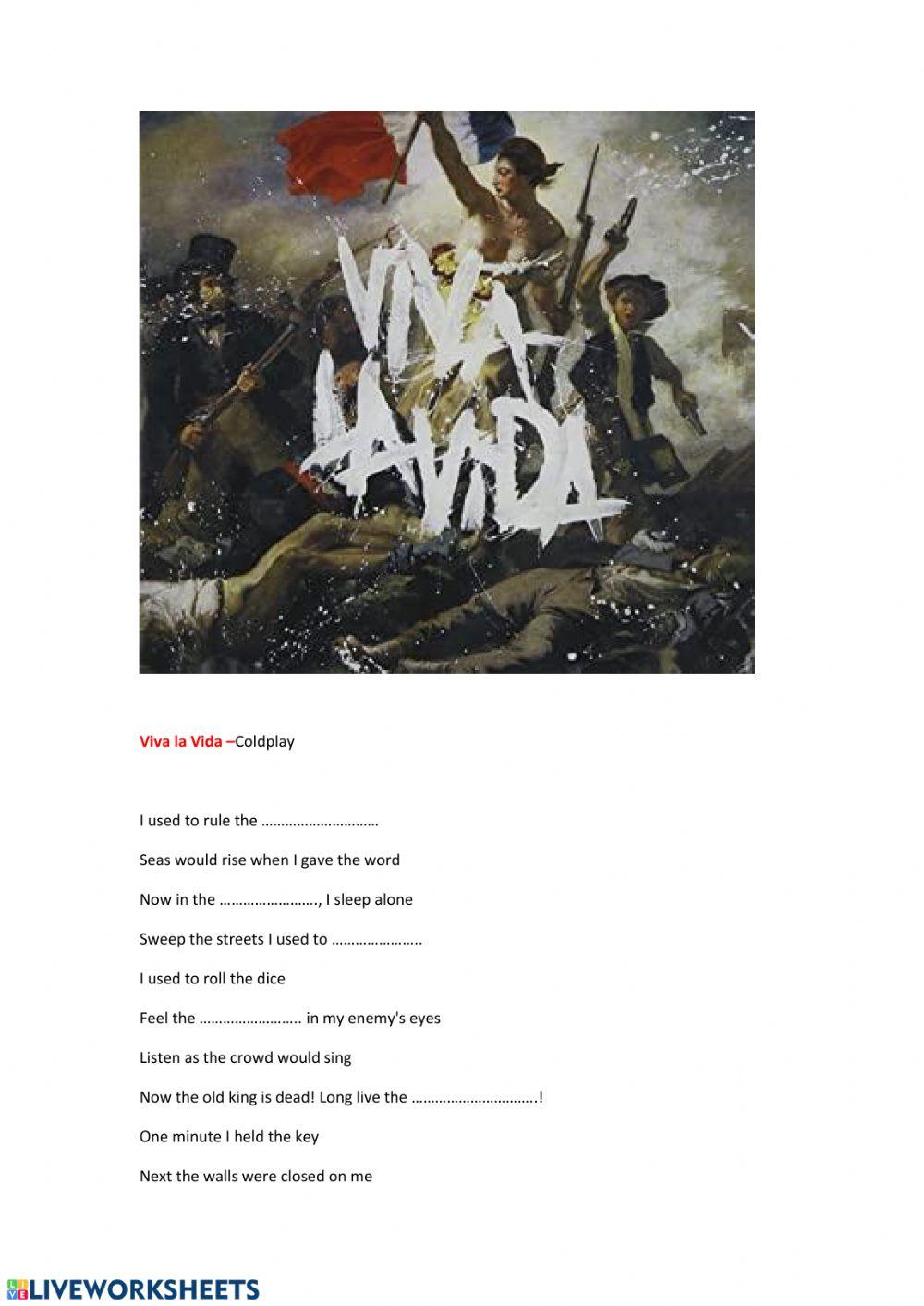 Viva la vida Free Interactive Worksheets 93784