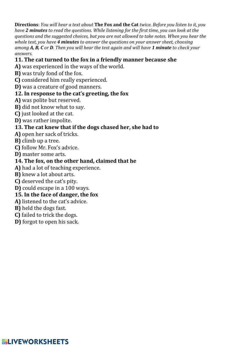 STATE EXAM practice - Test 5