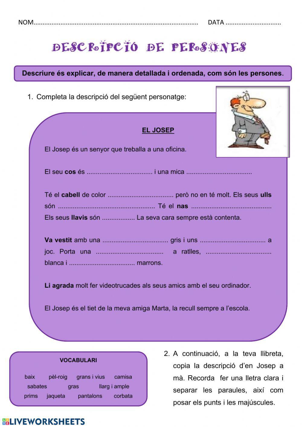 Descripció de persones