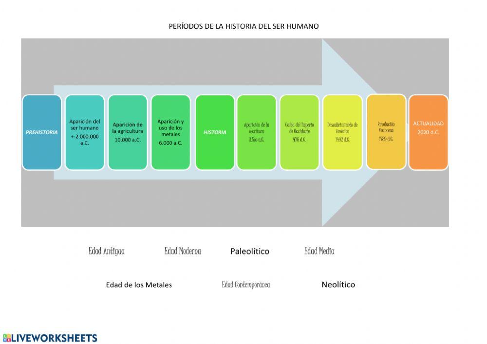 Linea del tiempo de la Historia del ser humano
