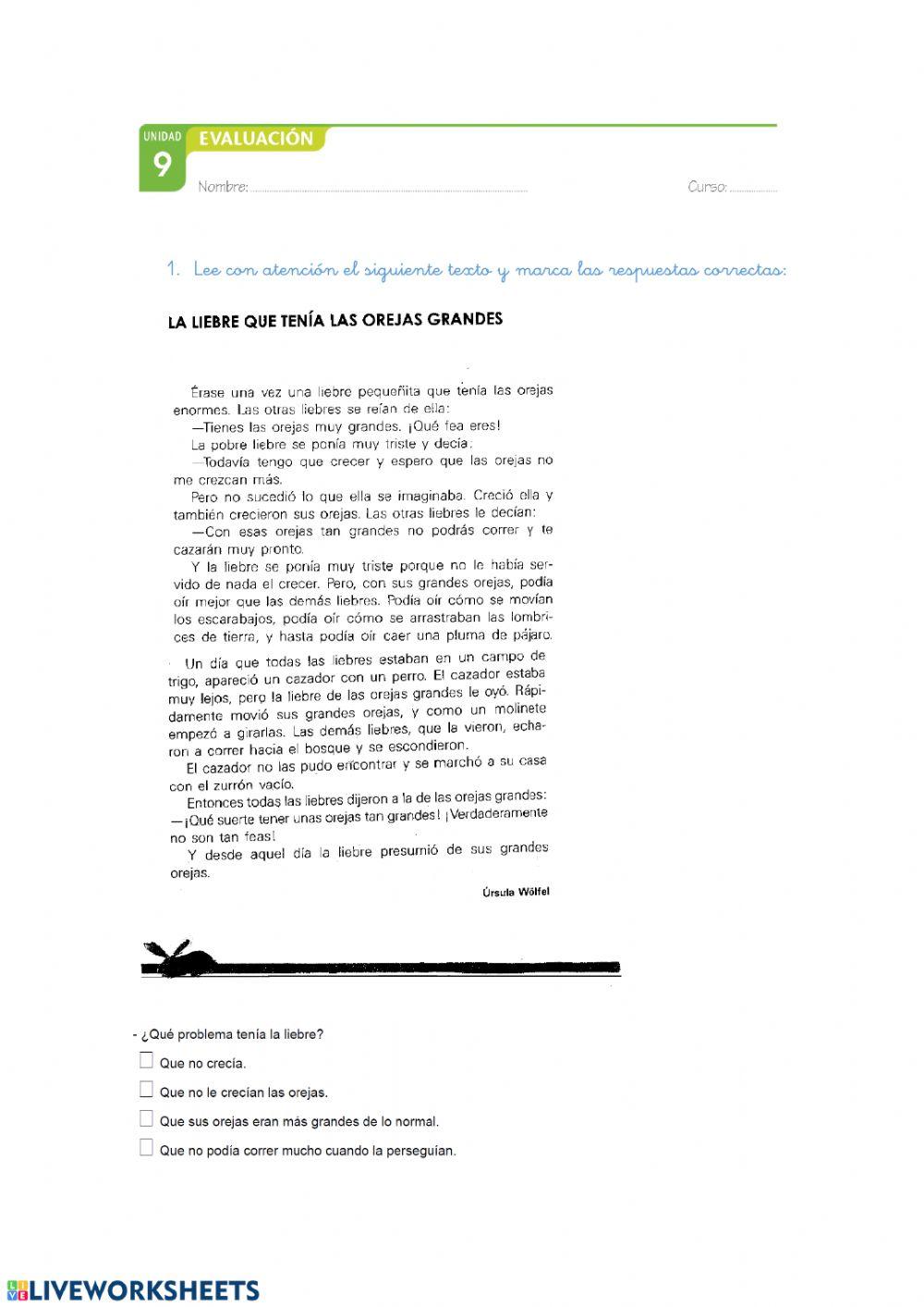 Examen lengua tema 9