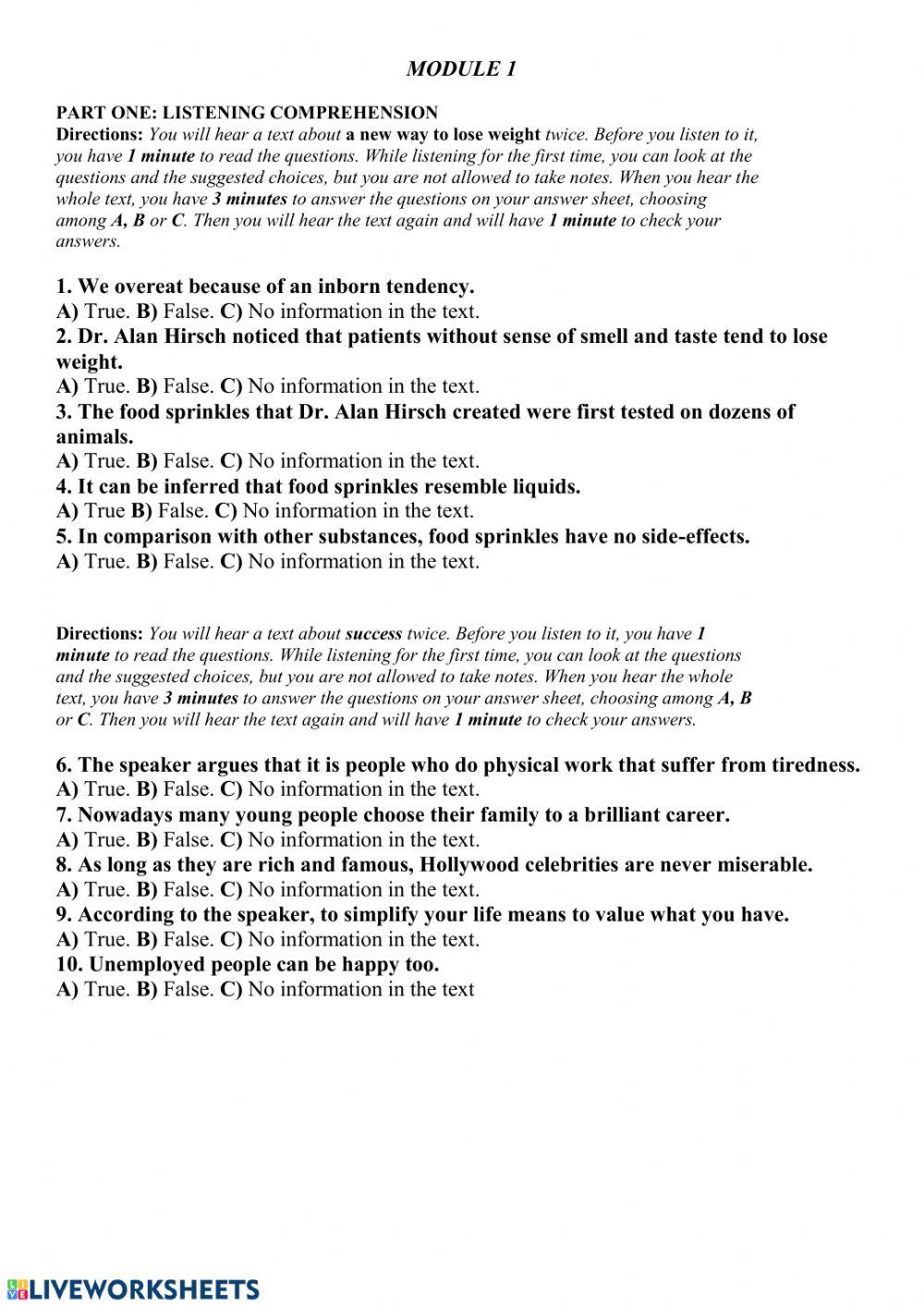 STATE EXAM practice - TEST 7