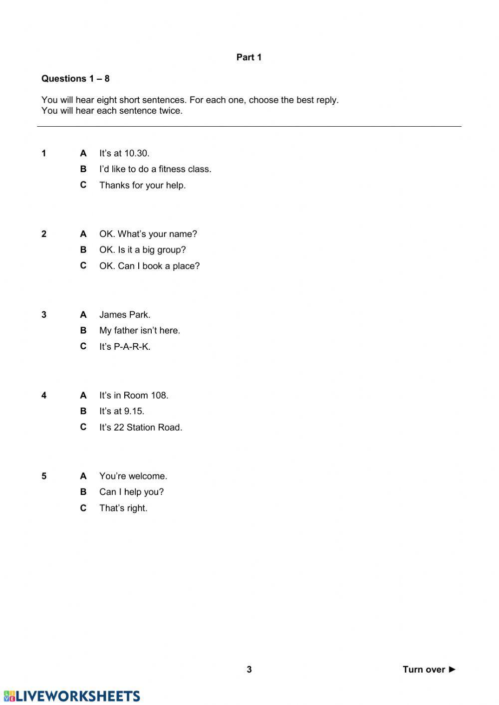 Empower A2 - Unit 1 Progress Test