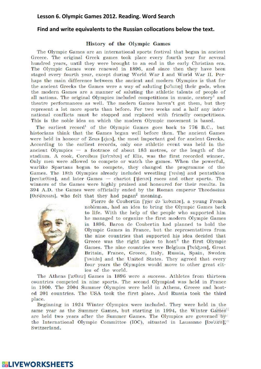 History of Olympic Games