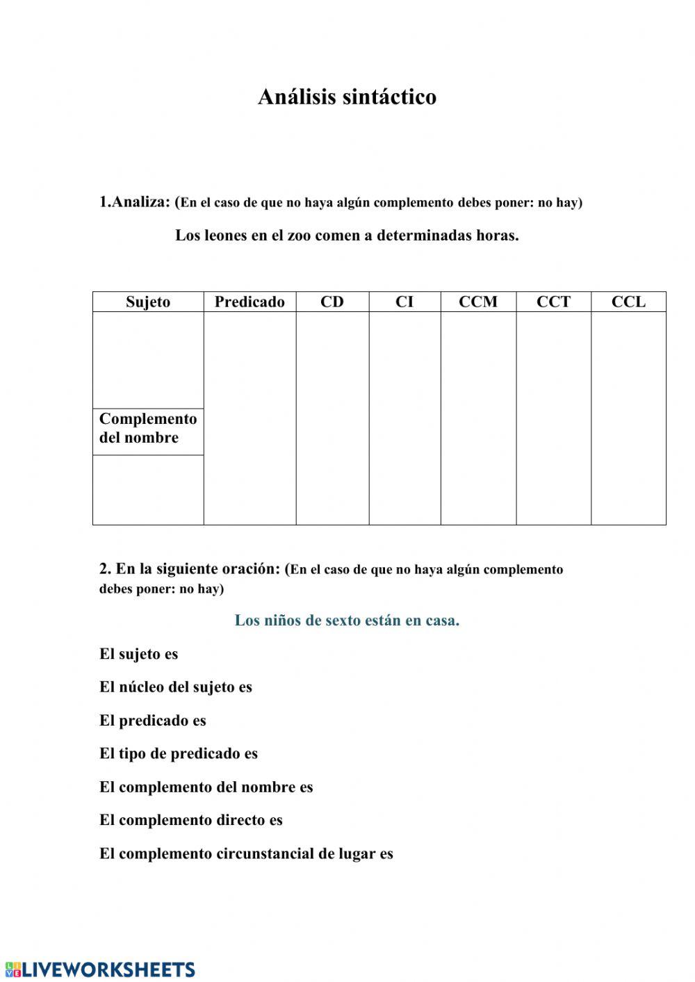 Análisis sintáctico