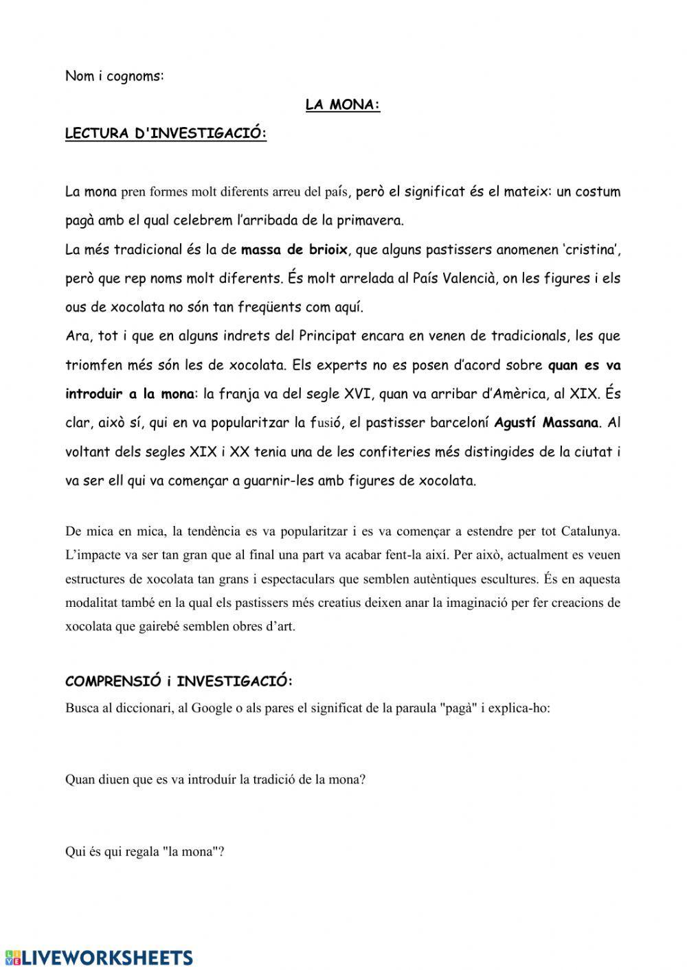 Investigació de la Mona