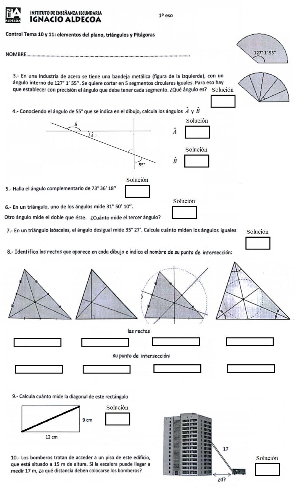 Control Elementos Plano - Triángulos